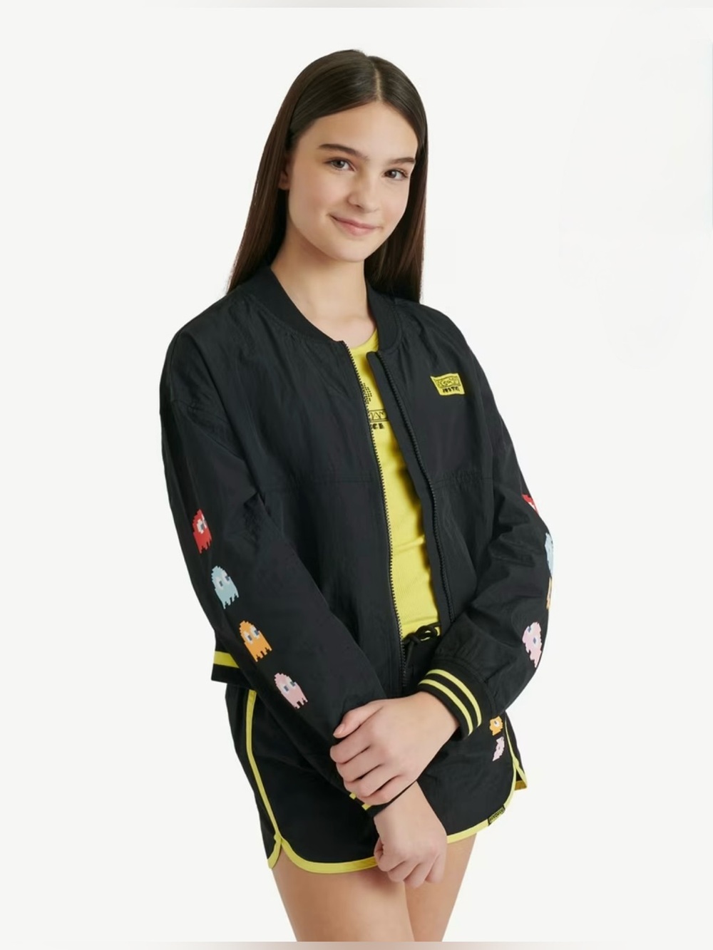 Justice Girls PAC-MAN Bomber Jacket - NWT - Size M (10)